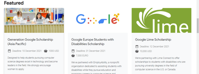Generation Google Scholarship for Women in CS 