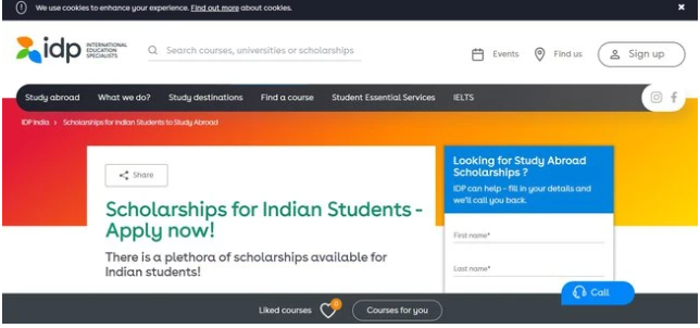 IDP Scholarship For Indian Students 2023